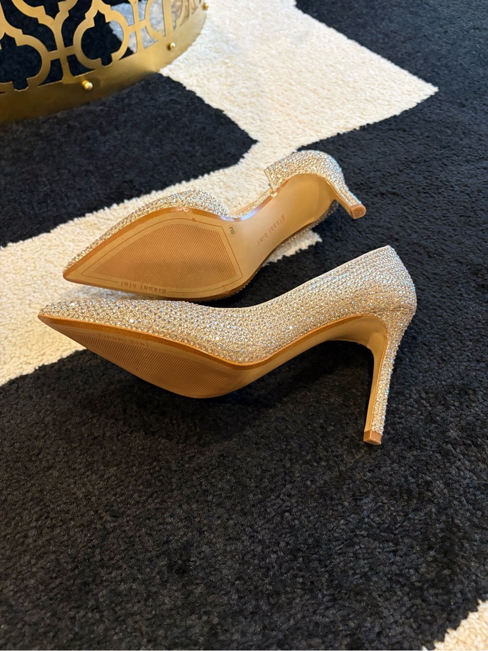 Gianni Bini Embellished Pointed-Toe Evening Pumps in Champagne - Picture 4 of 7